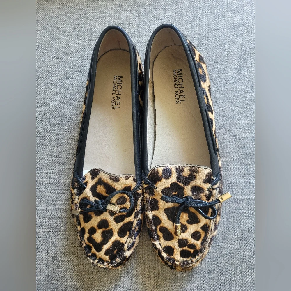 Michael Kors Leopard Daisy Moccasin Size 8M - Picture 1 of 6